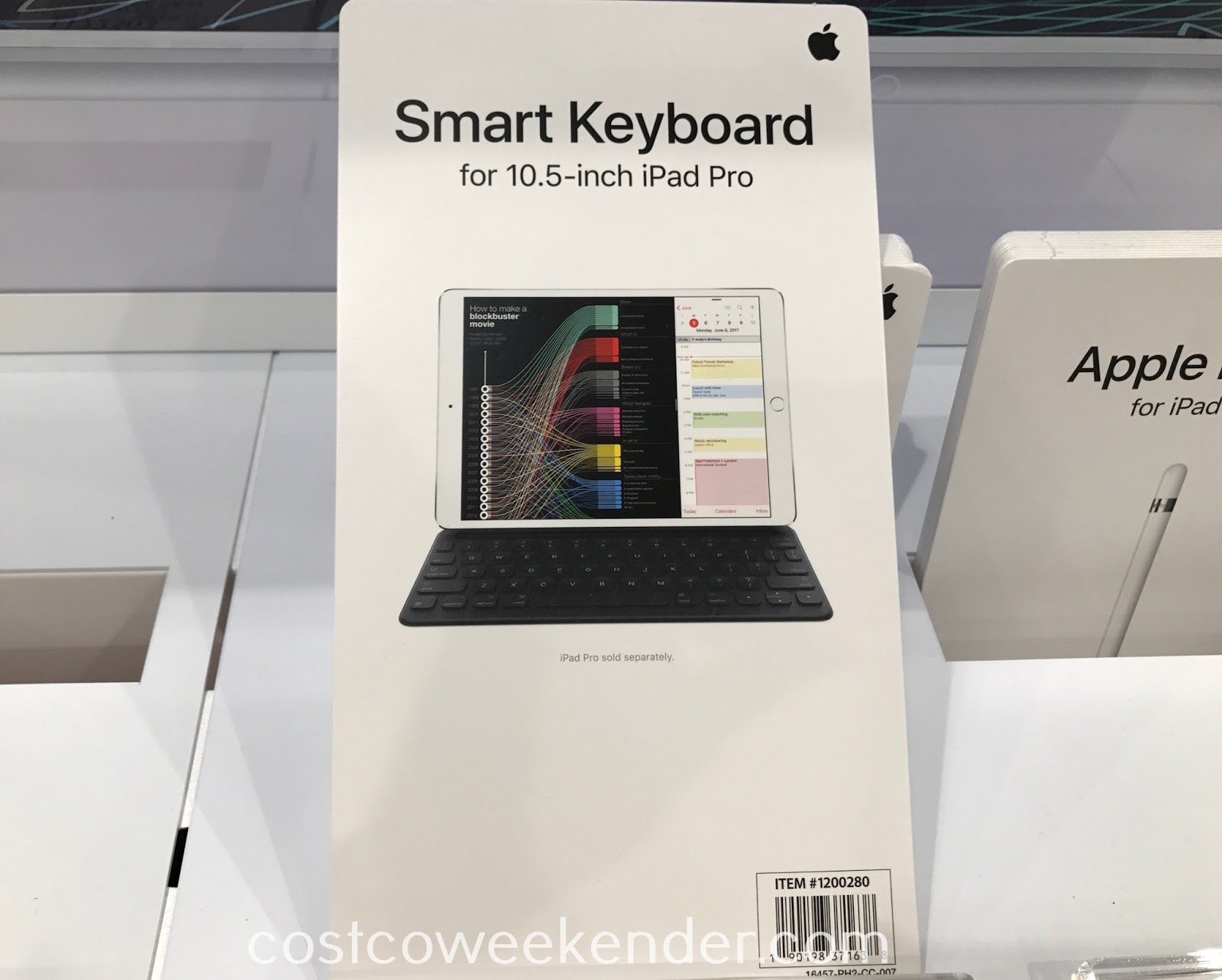 Apple Smart Keyboard for 10.5inch iPad Pro (MPTL2LL/A) Costco Weekender