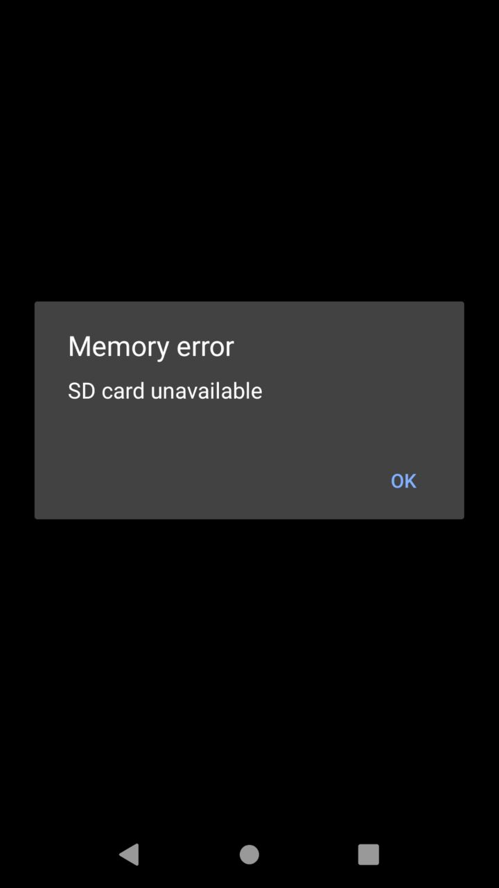 i void warranties SD card unavailable