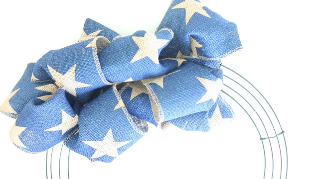 Blue Star Burlap