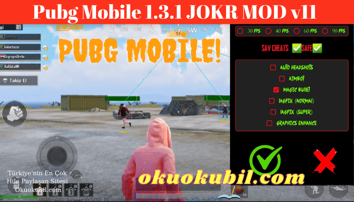 Pubg Mobile 1.3.1 JOKR MOD v11 Paid Mod Tool APK Yüksek Hasar
