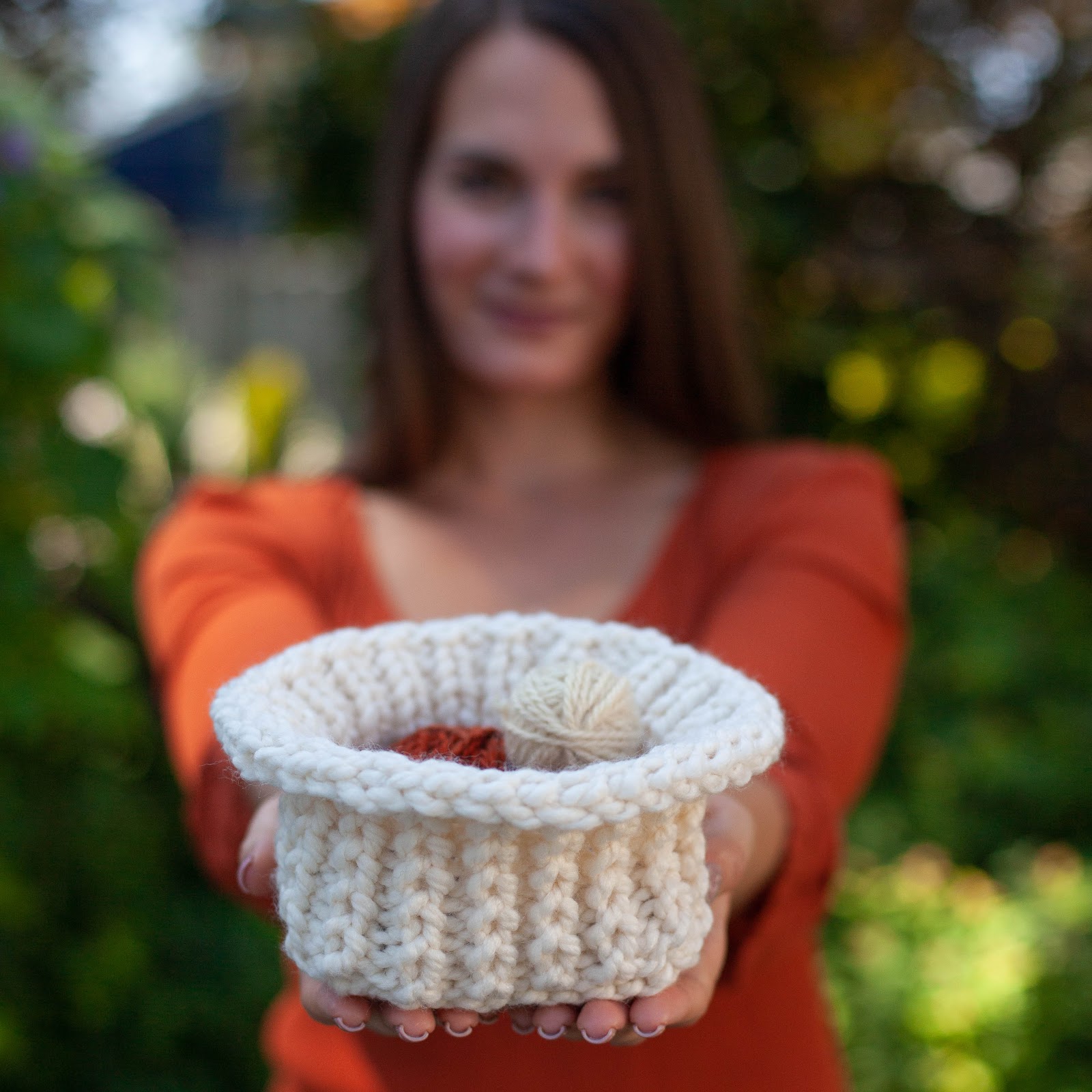 Loom Knit Basket (Free Pattern) Loom Knitting by This Moment is Good!