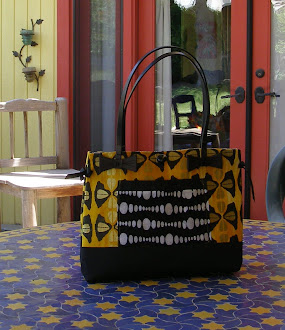 "Bow-Tucks" Tote in Yellow and Black