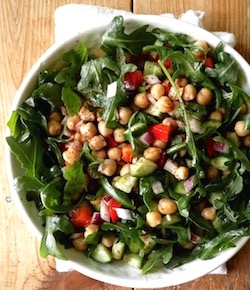 Middle eastern chickpea Salad with sumac spice recipe by seasonwithspice.com