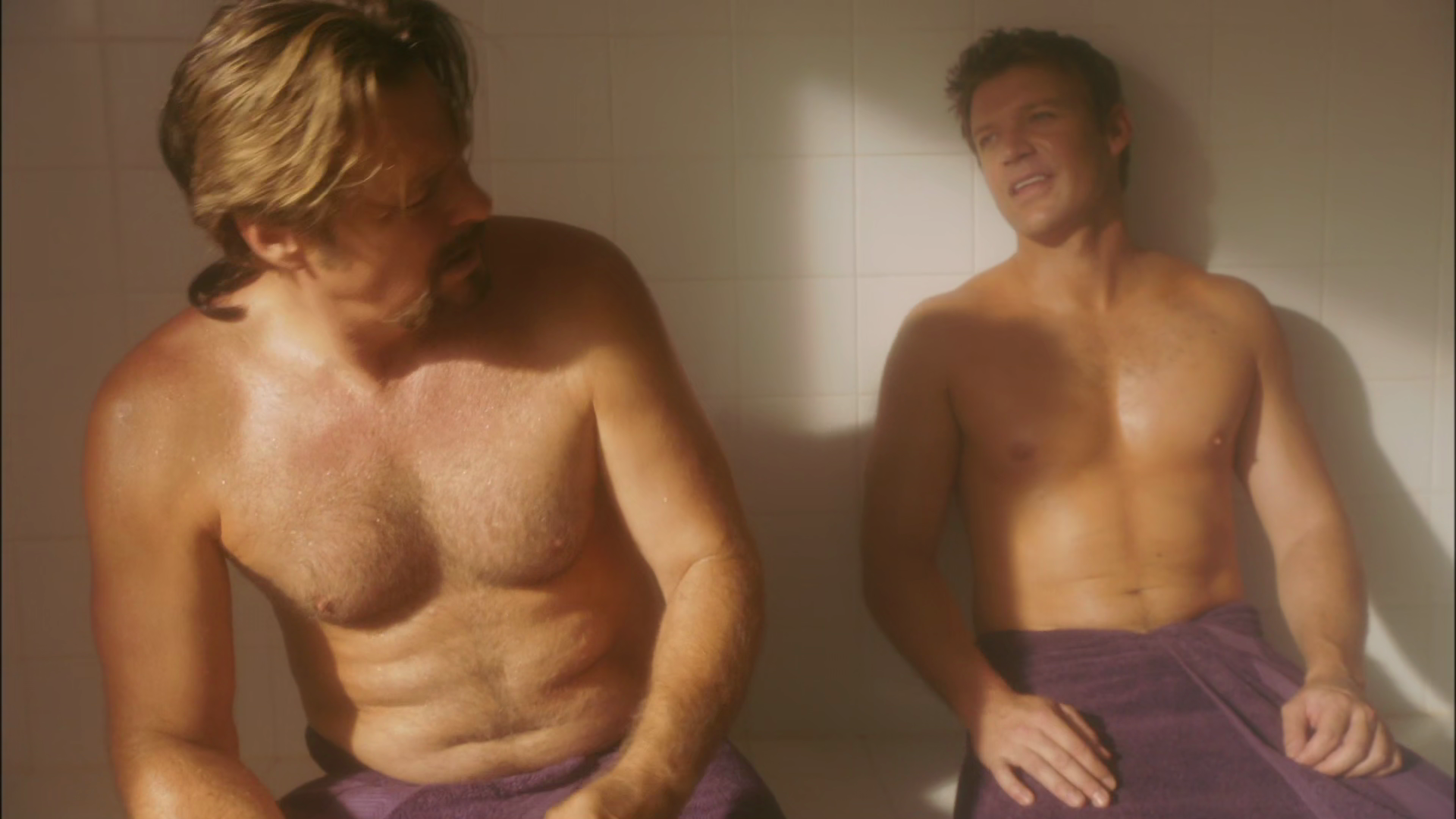 Matt Passmore and Greg Evigan shirtless in The Glades 3-08 "Fountain O...