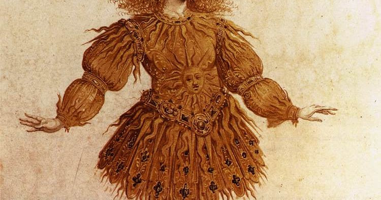 Recreation of the costume worn by Louis XIV as Apollo