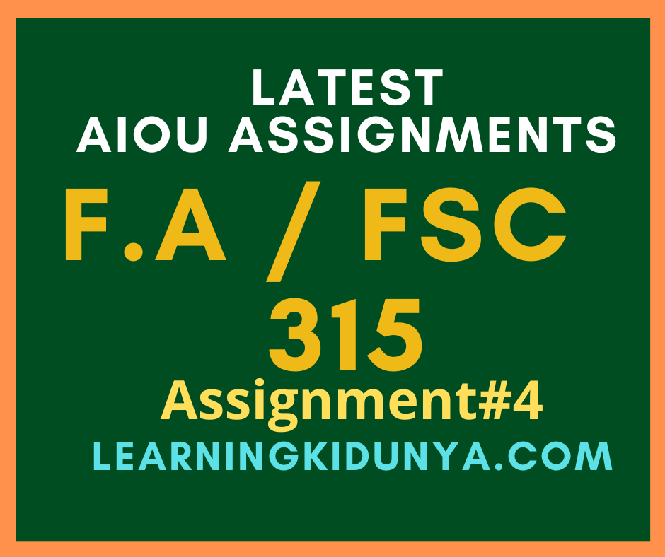 aiou 315 solved assignment 2021