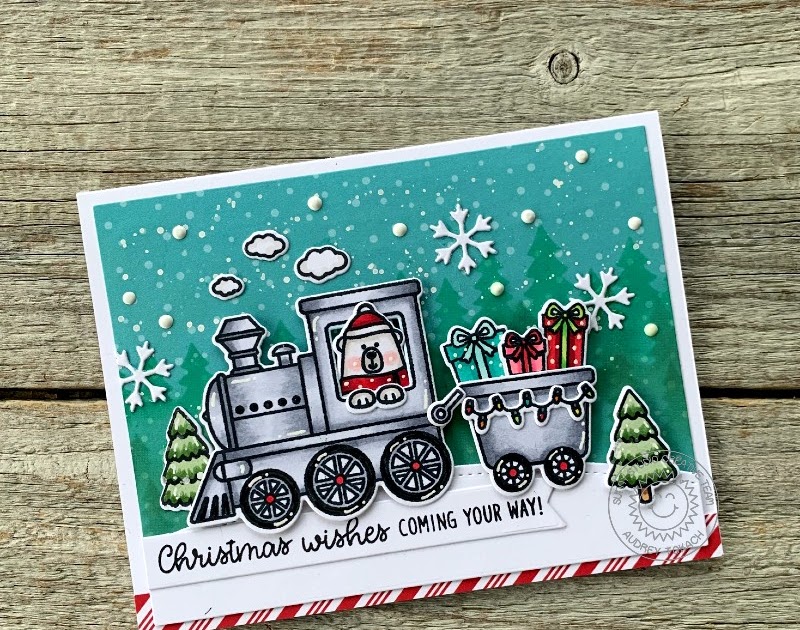 Sunny Studio Holiday Express Cards with Audrey and Tammy