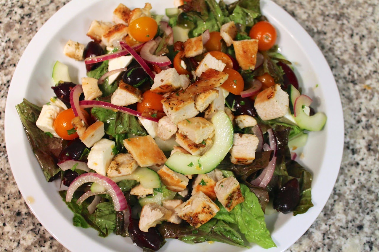 Cook In / Dine Out: Greek Salad with Chicken