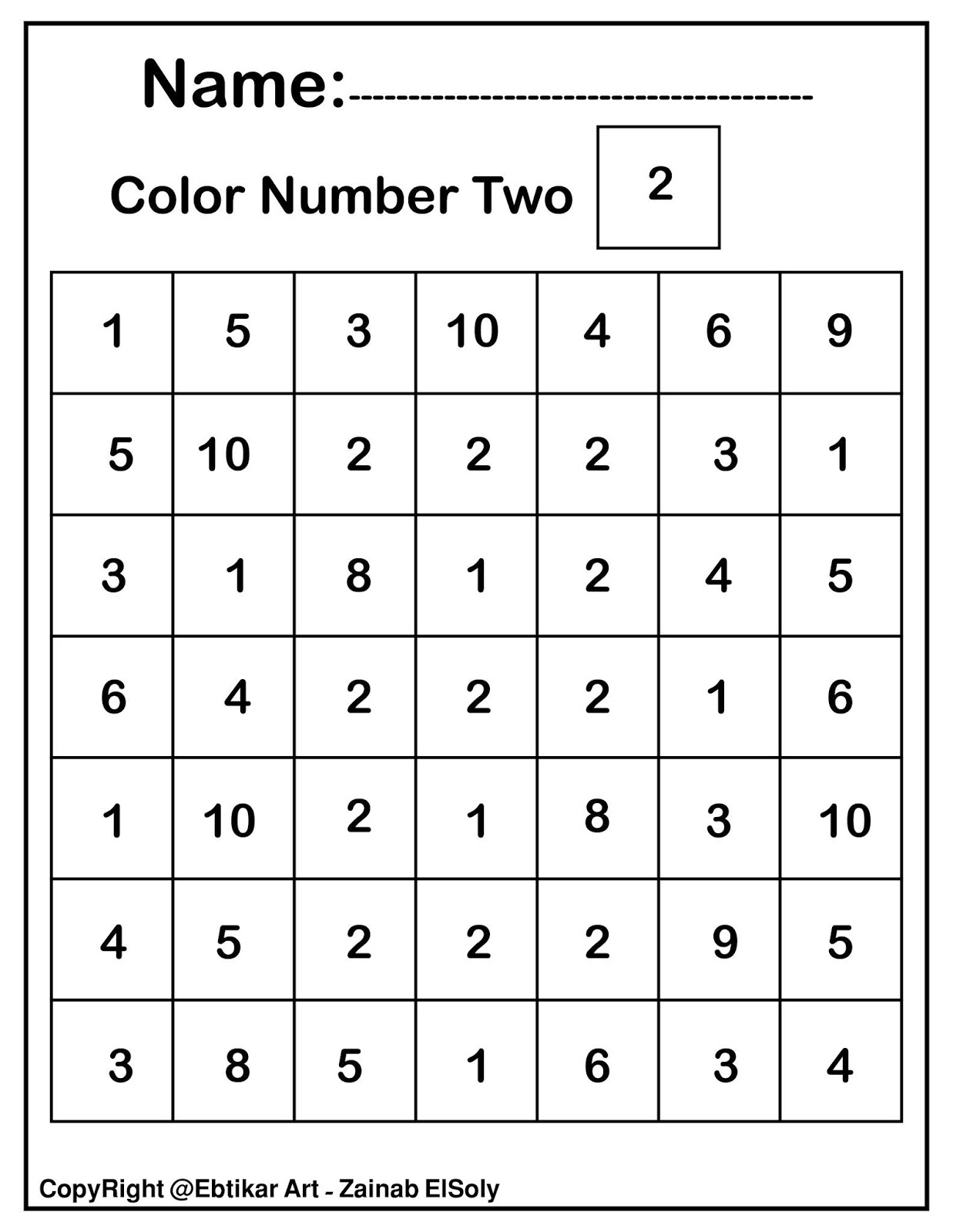 Color By Number Squares Activity Free Preschool Coloring Sheets