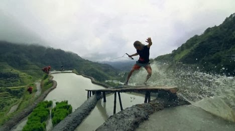 Banaue Wakeskating Stunt