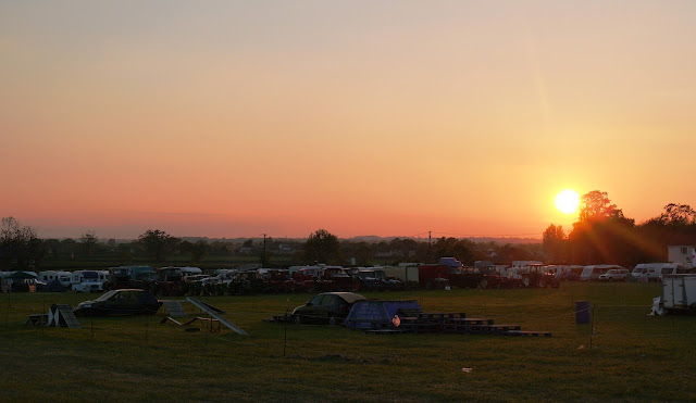Sunset over Selwood Steam Rally