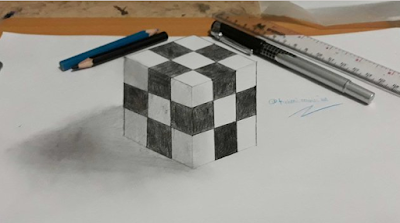 gambar bentuk kubus 3 d