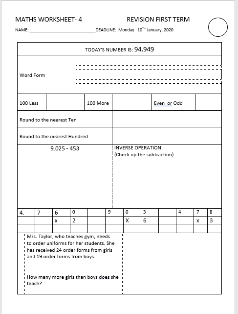 Little Achievers 2017 Worksheets Answer Key