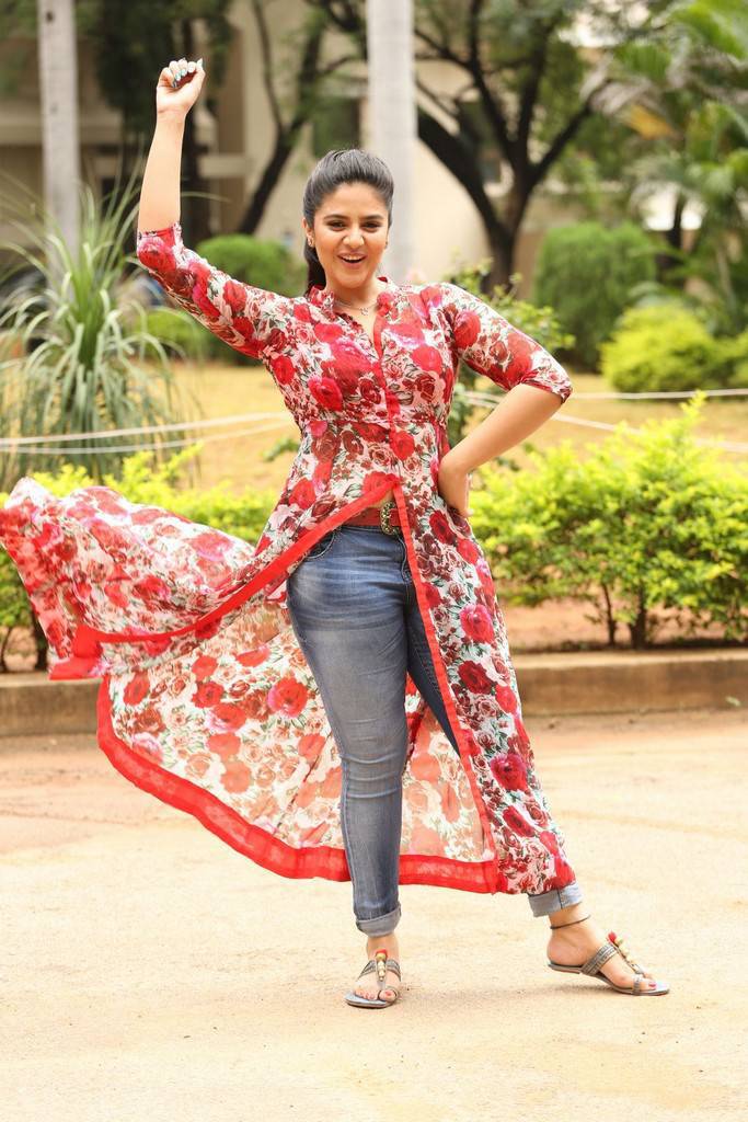 Sreemukhi In Red Dress Sreemukhi In Red Dress