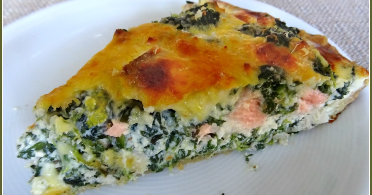 ich hab da mal was ausprobiert: pikante Spinat - Lachs - Tarte