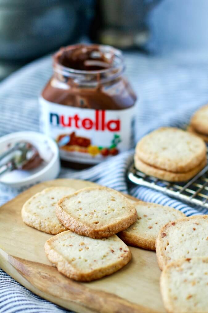 Hazelnut Shortbread Cookies with Nutella Filling Karen's Kitchen Stories