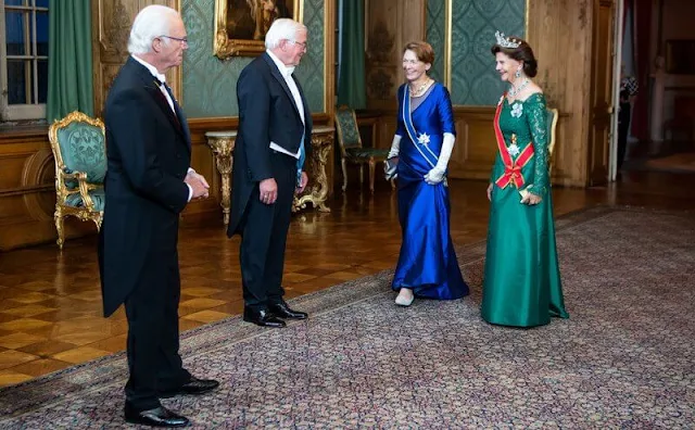 Queen Silvia and Crown Princess Victoria wearing the Nine-Prong Tiara and the Connaught Diamond Tiara