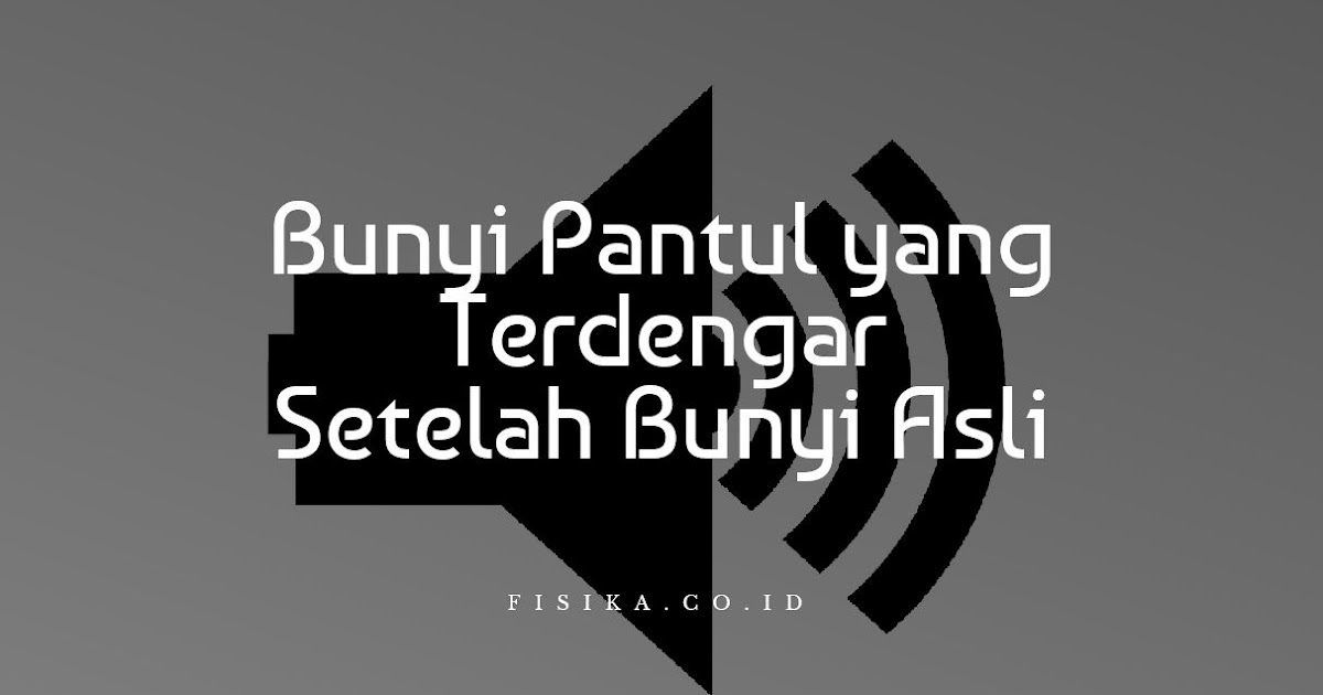 Penjelasan Fisika Bunyi Pantul Yang Terdengar Setelah Bunyi Asli Fisika