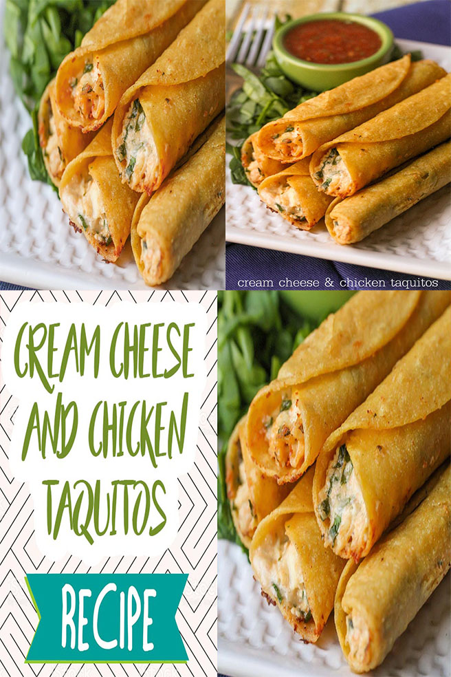 Cream Cheese and Chicken Taquitos