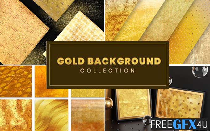 25 Gold Backgrounds Collection Pack