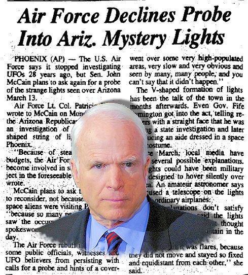 Senator John McCain Was Interested in UFO Research Senator John McCain Was Interested in UFO Research