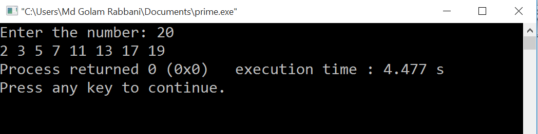 Prime number program in C | C programming - V4learn