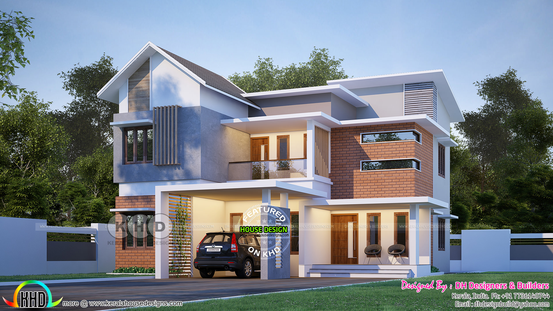 2330 sq-ft 4 bedroom mixed roof modern home - Kerala home design and