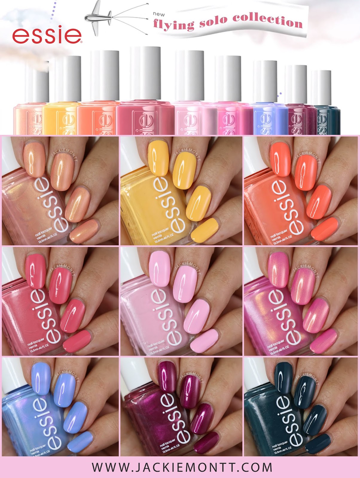 Essie Flying Solo Collection Swatches 