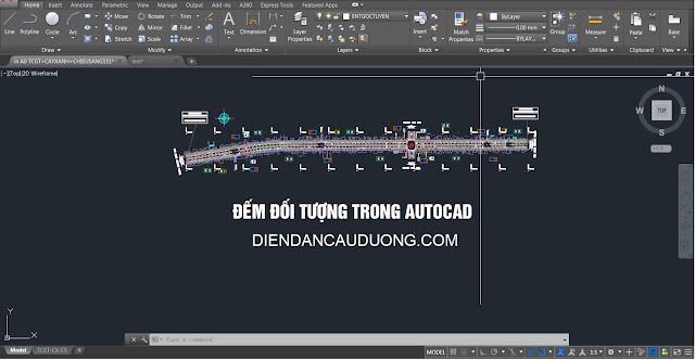 Dem doi tuong trong autocad