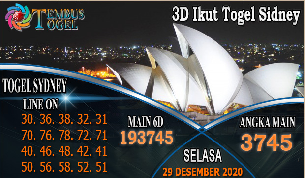 3D Ikut Togel Sidney Hari Selasa 29 Desember 2020