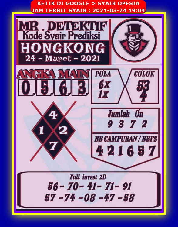 1 New Message Kode Syair Hongkong 24 Maret 2021 Forum Syair Togel Hongkong Singapura Sydney