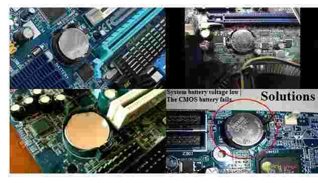 System battery voltage low.
