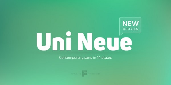 Uni Neue Free Demo Download Font Edisi Februari 2017 - Uni Neue Free Demo