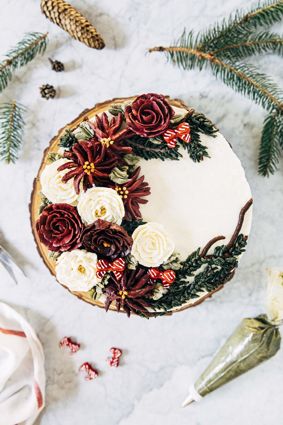 christmas wreath cake
