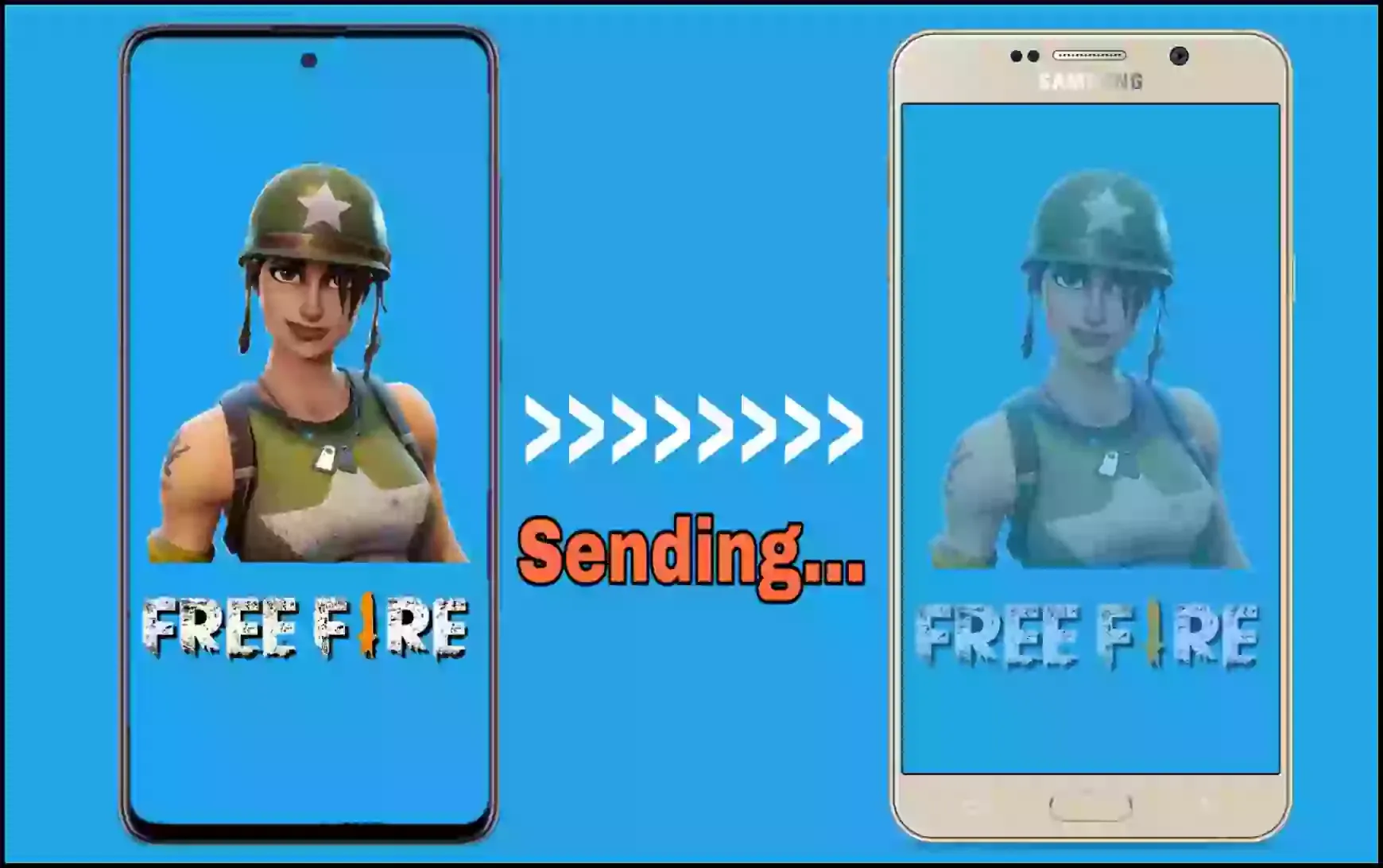 Send free fire to another Phone