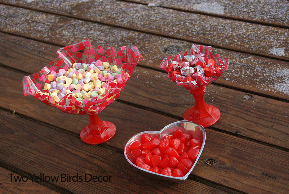 Two Yellow Birds Decor: DIY Valentine Candy Dishes