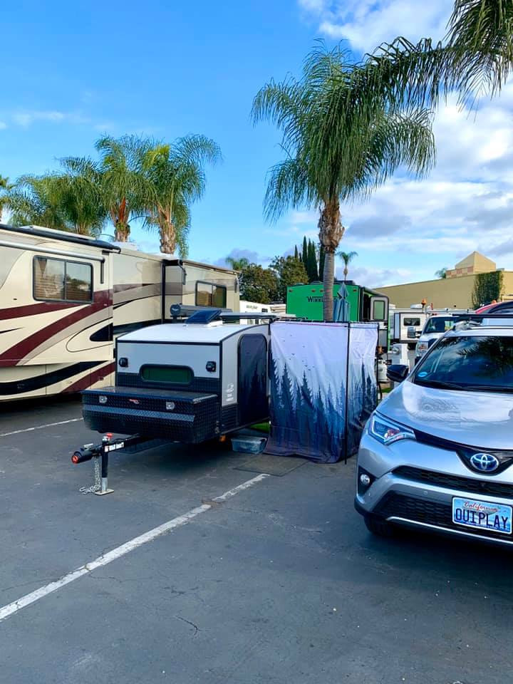 Green Goddess Glamping Disneyland and the Tiny Trailer as a "Bed on