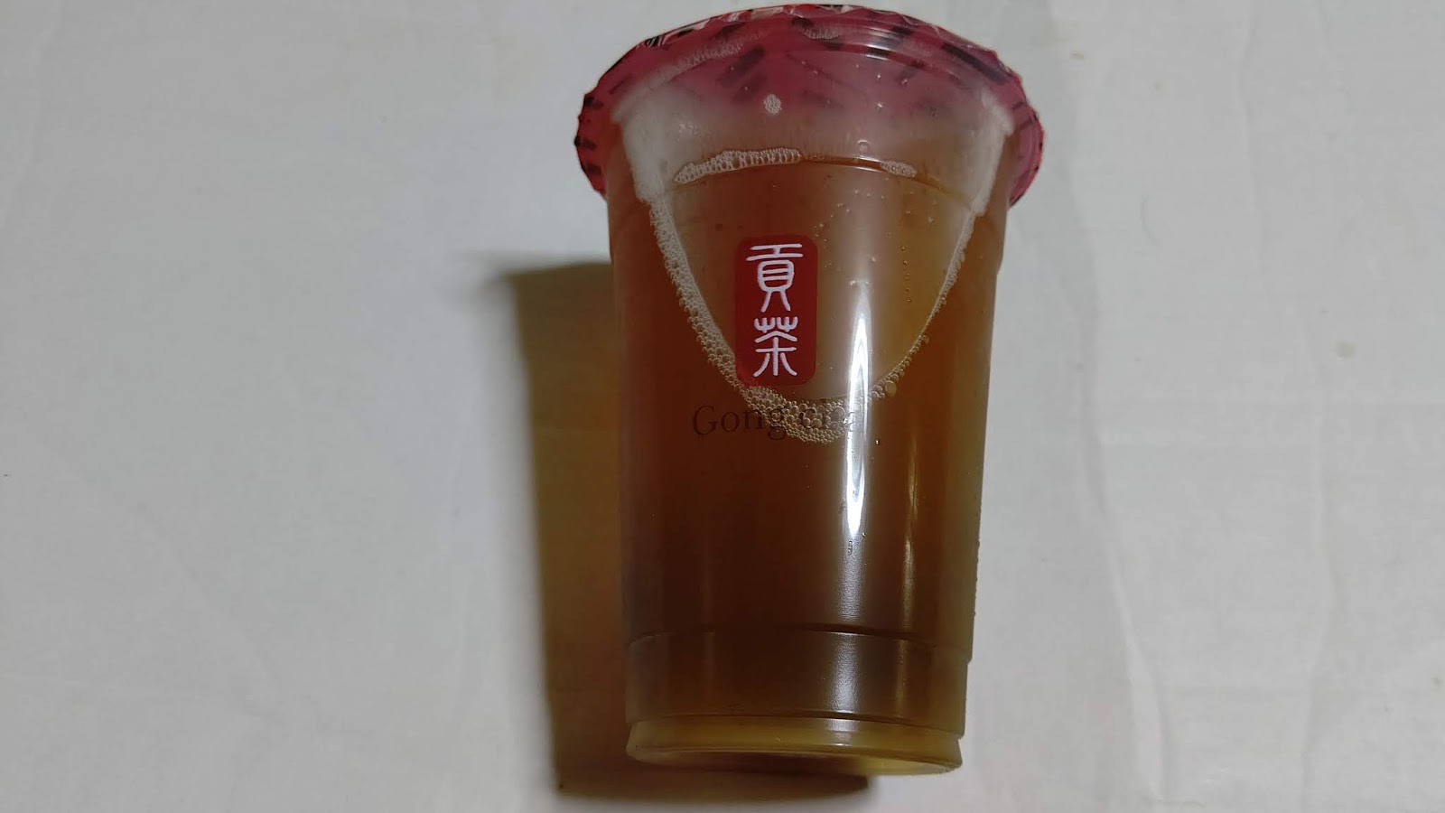早朝から食べられる博多駅地下の飲食店 Gong cha ゴンチャ 博多マルイ店 ピーチ阿里山ティーエード