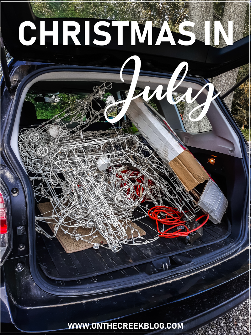 Christmas in July happened for me when I got these free Christmas decorations! | On The Creek Blog