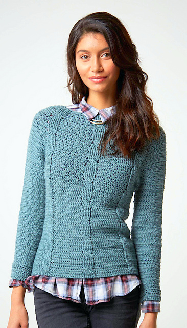 Long sleeve sweater top Crochet pattern