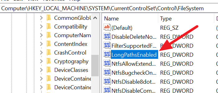 Как включить длинные пути Win32 в Windows 11/10
