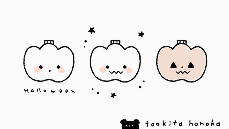 ジャックオーランタン ハロウィンのおばけカボチャ の簡単かわいいイラスト 絵の描き方 ゆるい 手書き ボールペン 手帳用 遠北ほのかのイラストサイト