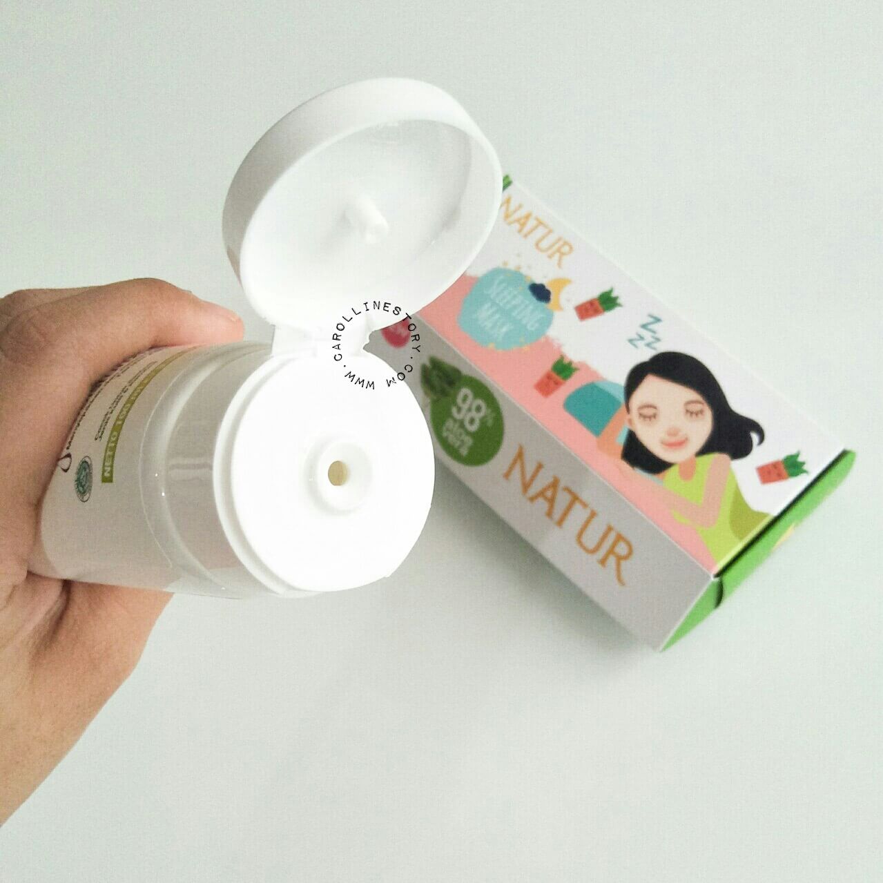 REVIEW] NATUR SLEEPING MASK 98 ALOE VERA GEL Carolline's BEAUTY BLOG