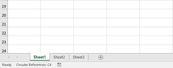 المرجع الدائري في برنامج Excel