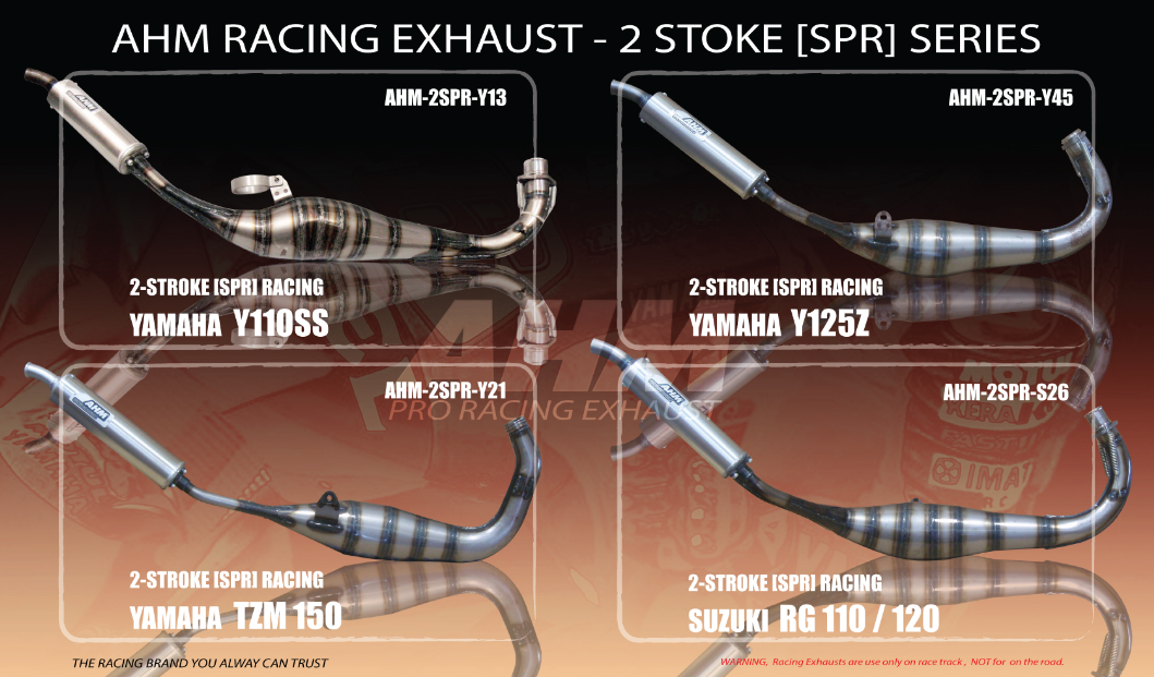 AHM RACING EXHAUST 2 STROKE SPR SERIES ~ PALEX MOTOR PARTS ONLINE STORE