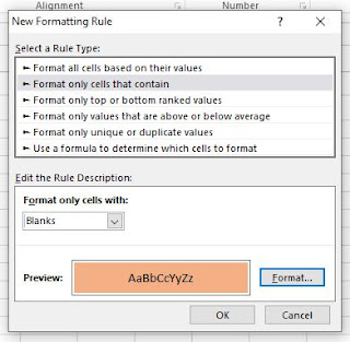 Cara Mewarnai Sel kosong di excel