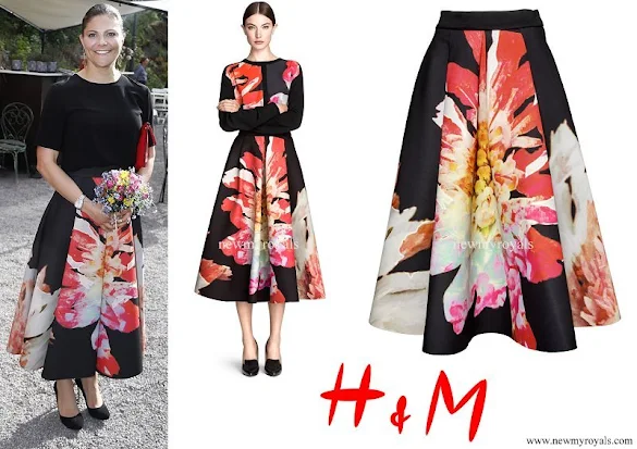Crown Princess Victoria wore H&M Flower Bell-Shaped Skirt