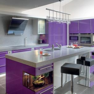 Decoracion de Dormitorios: Habitación Romántica Púrpura, lindo diseño