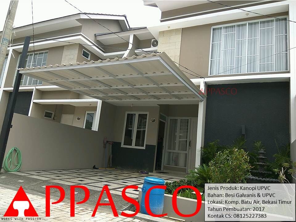 Kanopi Minimalis Modern Atap Gantung UPVC di Bekasi Jual Kanopi Minimalis Modern Atap Gantung UPVC di Bekasi Jual