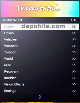 GTA5 Online 1.46 Immortal Sınırsız PARA Hile Menu Temmuz 2019